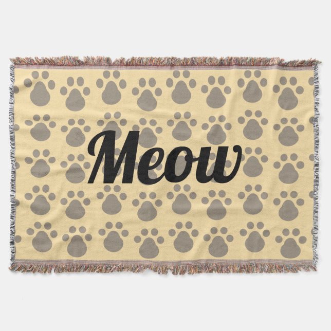 Cobertor Meow, Paw Prints (Frente)