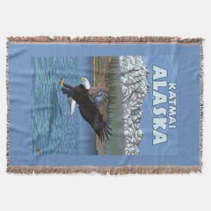 Cobertor Mergulho da águia americana - Katmai, Alaska