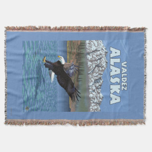 Cobertor Mergulho da águia americana - Valdez, Alaska