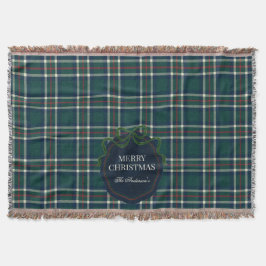 Cobertor Merry Christmas Classic Preppy Tartan Plaid