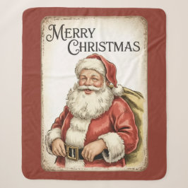Cobertor Merry Christmas Papai Noel Sherpa