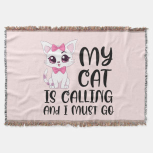 Cobertor Meu Gato Está Ligando E Eu Preciso Ir