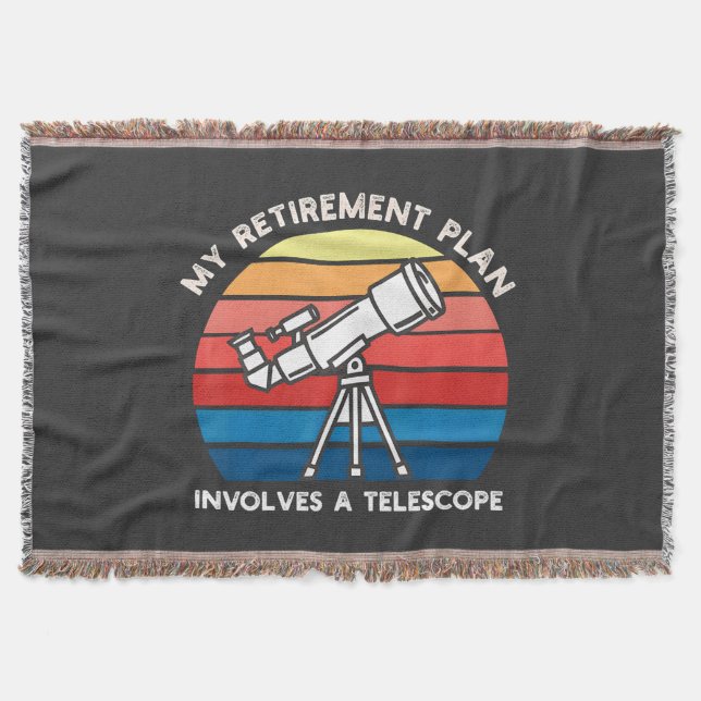 Cobertor Meu Plano de Aposentadoria Envolve Um Telescópio (Frente)