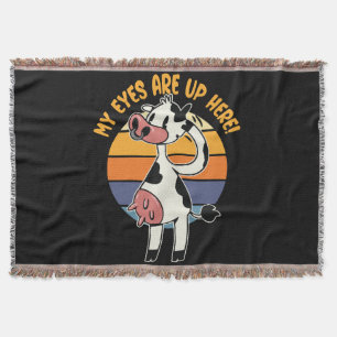 Cobertor Meus olhos estão aqui em cima! - Pastas Engraçadas