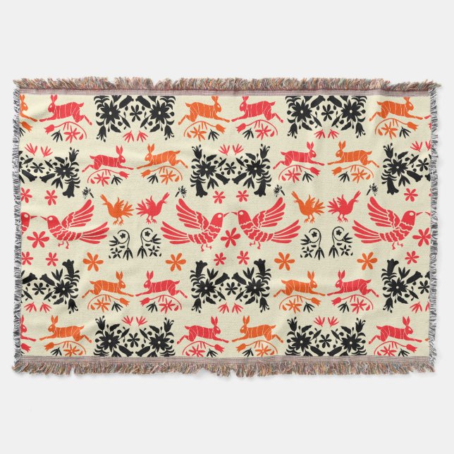 Cobertor Mexican Otomi Home Decor (Frente)