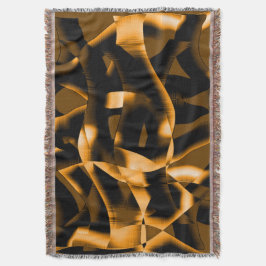 Cobertor Mídia estranha de fitas queimadas, laranja e preto