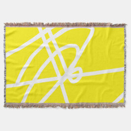 Cobertor Minimalismo de abstrato Art Branco Linhas Azuis