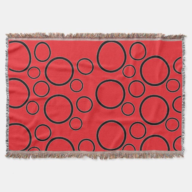 Cobertor Minimalist Bubbles: Geometric Circle Pattern (Frente)