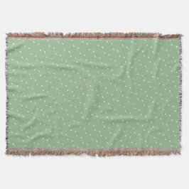 Cobertor Minimalist Dusty Sage Tiny Triangles 