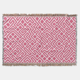 Cobertor Minimalist Maze Fill Pink Pattern