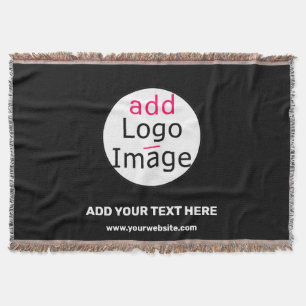 Cobertor Mínimo de branco preto personalizável para chic co