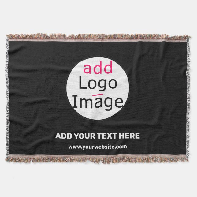 Cobertor Mínimo de branco preto personalizável para chic co (Frente)