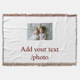 Cobertor Mínimo simples ADICIONAR SUA FOTO TEXTO NATAL