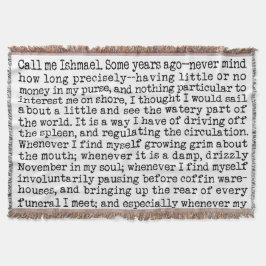 Cobertor Moby Dick Abrindo Linhas Literárias