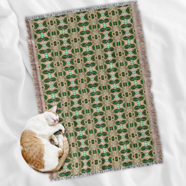Cobertor moda cinzenta arte deco ouro esmeralda verde (girly chic fashion art deco gold emerald green throw blanket)