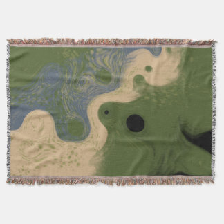 Cobertor Modern Abstract Mossy Topography