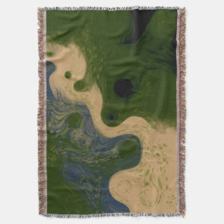 Cobertor Modern Abstract Mossy Topography Throw Blanket
