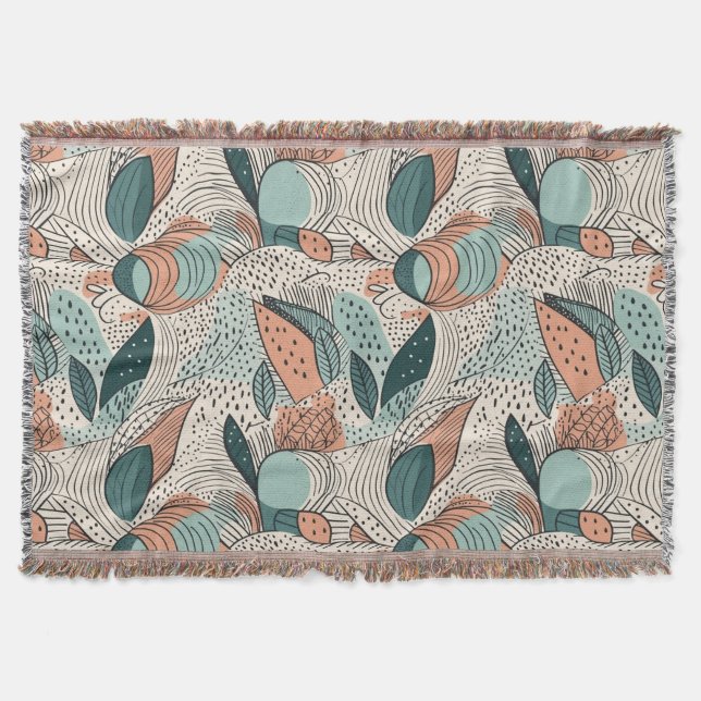 Cobertor Modern Boho Abstrato (Frente)