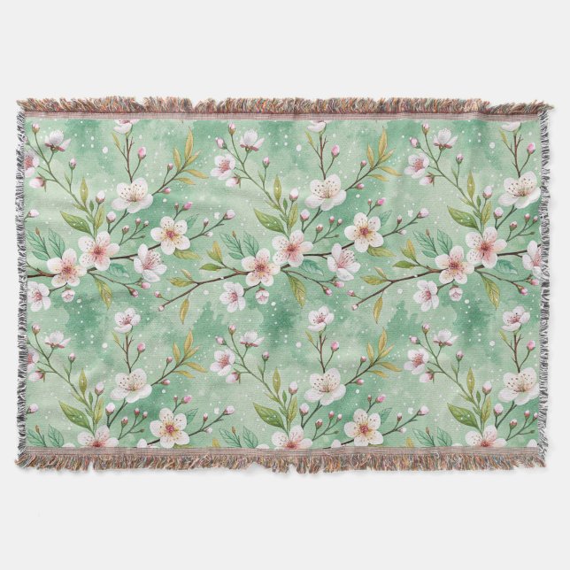 Cobertor Modern Cherry Blossoms Winter (Frente)