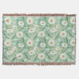 Cobertor Modern Daisy Flowers Winter