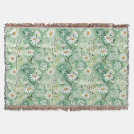 Cobertor Modern Daisy Flowers Winter