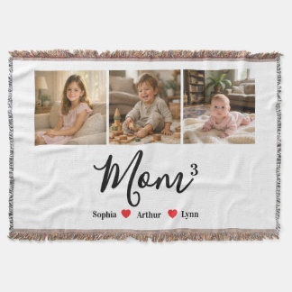 Cobertor Modern Minimalist Mom Custom Photo & Name Keepsake