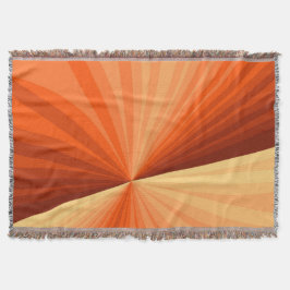 Cobertor Moderno Abstrato Laranja Vermelho Baunilha Gráfico