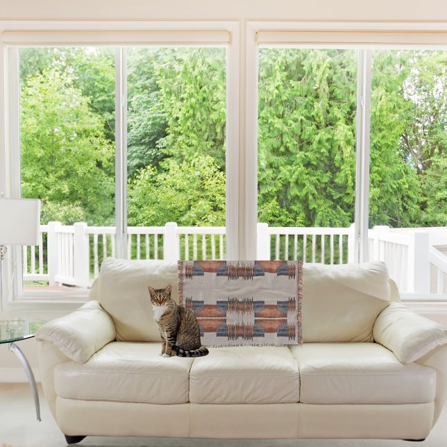 Cobertor Moderno Taupe Denim e Feira (Criador carregado)