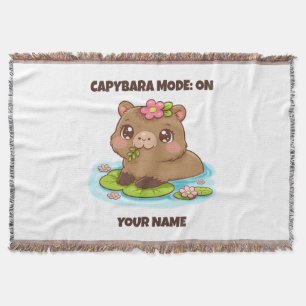 Cobertor Modo Capivara Kawaii Fofo Personalizado