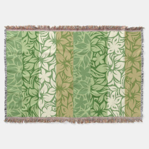 Cobertor Moloaa Bay Hawaiian Hibiscus Striped Blankets