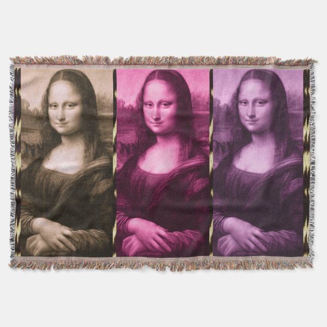 Cobertor Mona Lisa Animal Imprime Chocolate Rosa Puro (Frente)