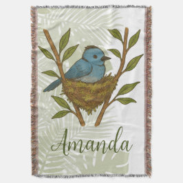 Cobertor Monarca de Nápoles Negra Enfiada Entre As Folhas