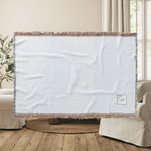 Cobertor Monograma do Script Fleur de Lis, francês Blue Str