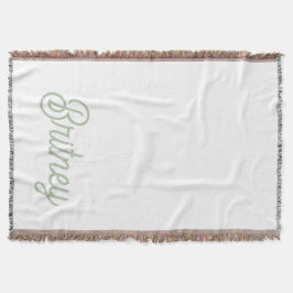 Cobertor Monograma e Nome Personalizados Verde do Modern Sa