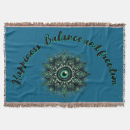 Cobertor Monograma Mau Verde Escuro Símbolo Verde Olho em A