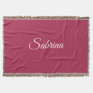 Cobertor Monograma minimalista rosa cereja