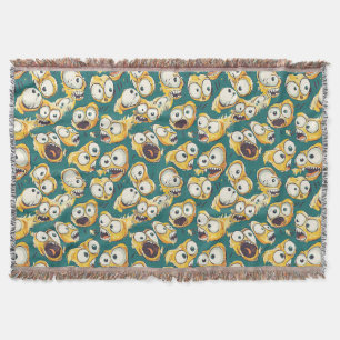 Cobertor Monstro Amarelo Louco Teal Halloween