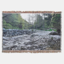 Cobertor Montanha Cênica de Outono Rio - Natureza Selvagem