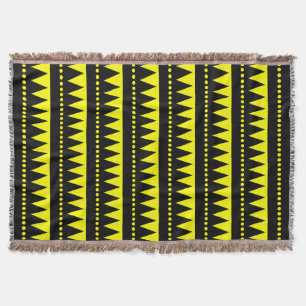 Cobertor Montanhas asteca - Preto e Amarelo