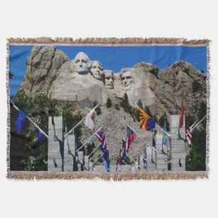 Cobertor Monte Rushmore South Dakota Souvenir Throw Blanket