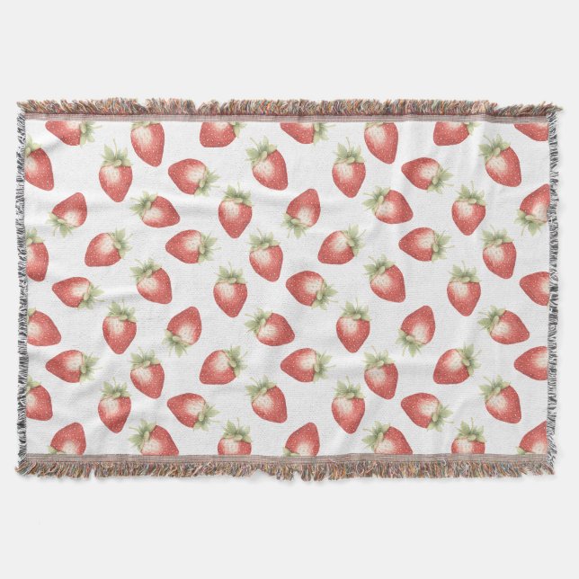 Cobertor Morangos Frutas Vermelhas (Frente)