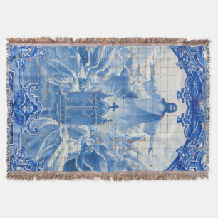 Cobertor Mosaico de azulejo azul de Jesus, Portugal