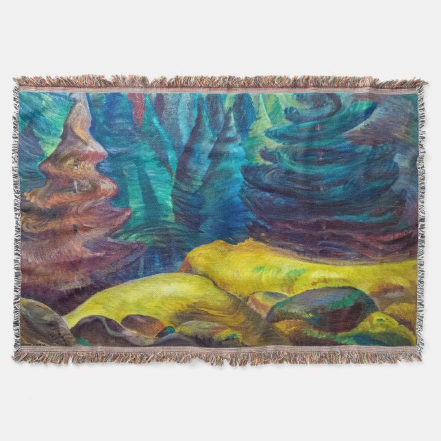 Cobertor Moss Amarelo | Emily Carr | (Frente)