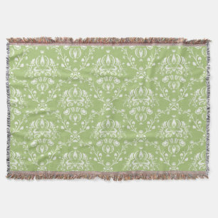 Cobertor Moss Green Damask
