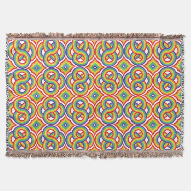 Cobertor Motifs Simples Coloridos Modernos (Frente)