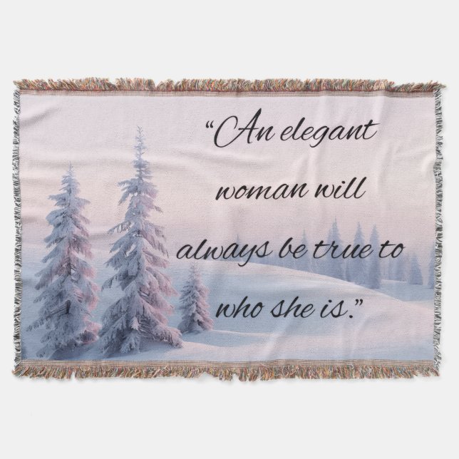 Cobertor Motivational Quote Blanket “Elegant Spirit Winter" (Frente)