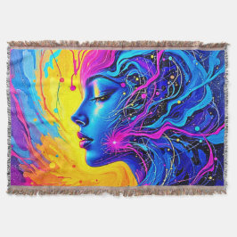 Cobertor Mulher Abstrato de Dreamy Colorful