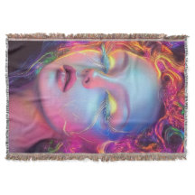 Mulher alienígena com cabelo cósmico