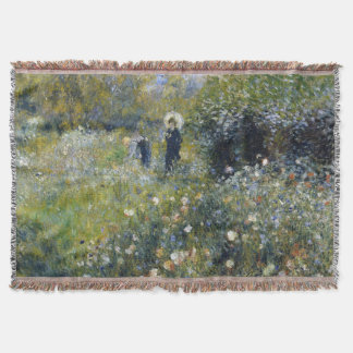 Cobertor Mulher com Parasol em Jardim por Auguste Renoir