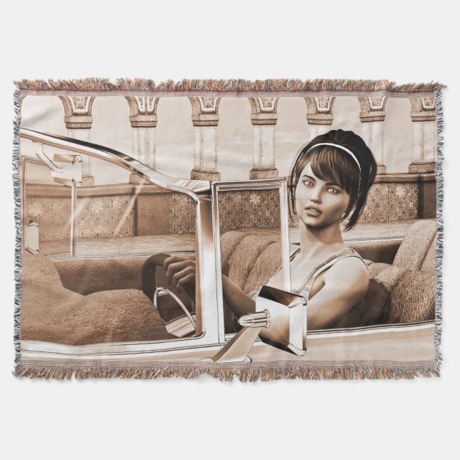 Cobertor Mulher Vintage (Frente)